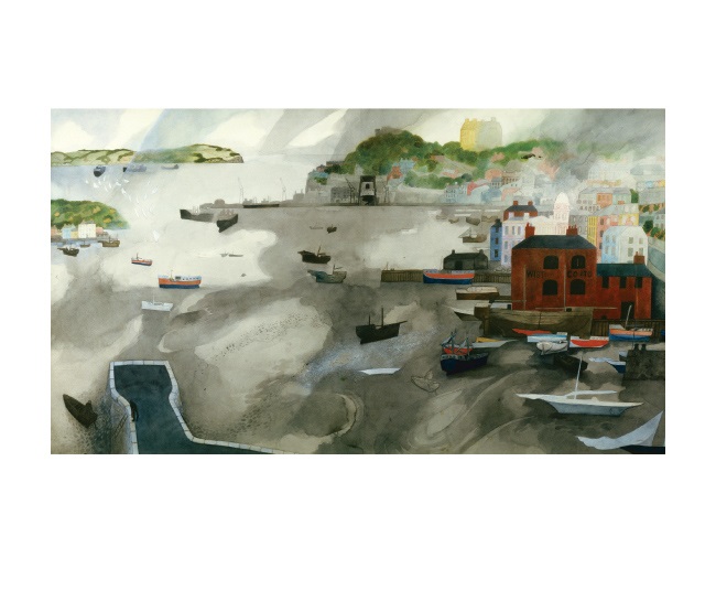 'Harbour, Falmouth' 1975 by Edward Burra (1905 - 1976) (A874) *