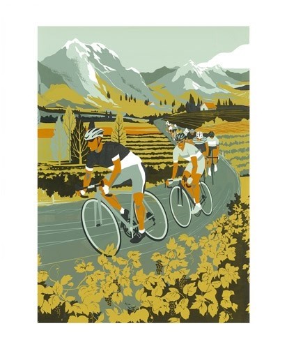 'Vineyard Cyclists' by Eliza Southwood (A667) *