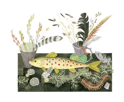 'Emily's Fish' by Angie Lewin (A122)