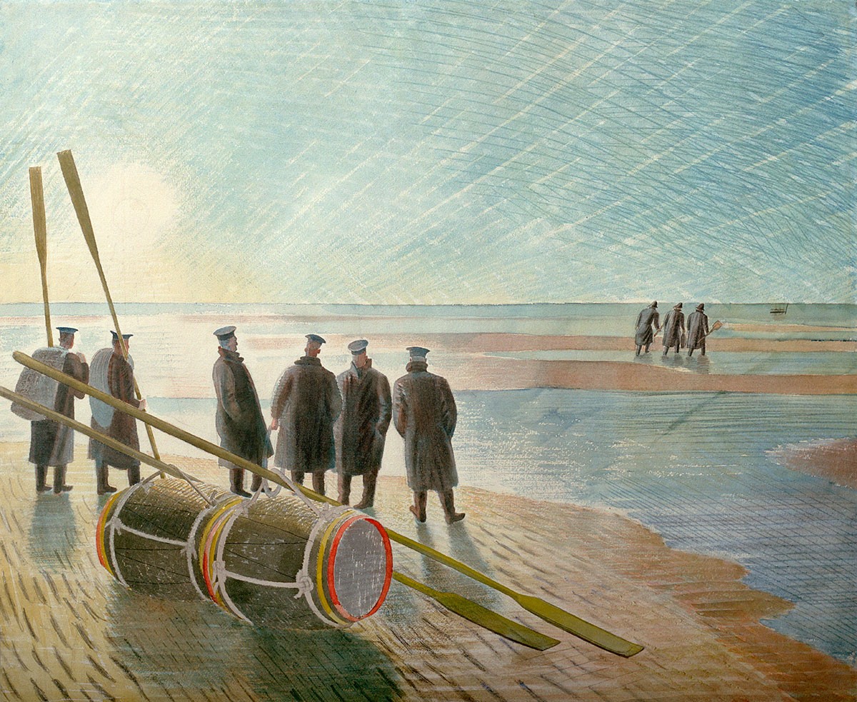 'Dangerous Work at Low Tide' by Eric Ravilious (Print)