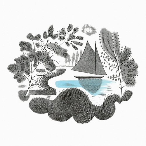 'Sailing Boat' c1954 by Eric Ravilious (C086) NEW 