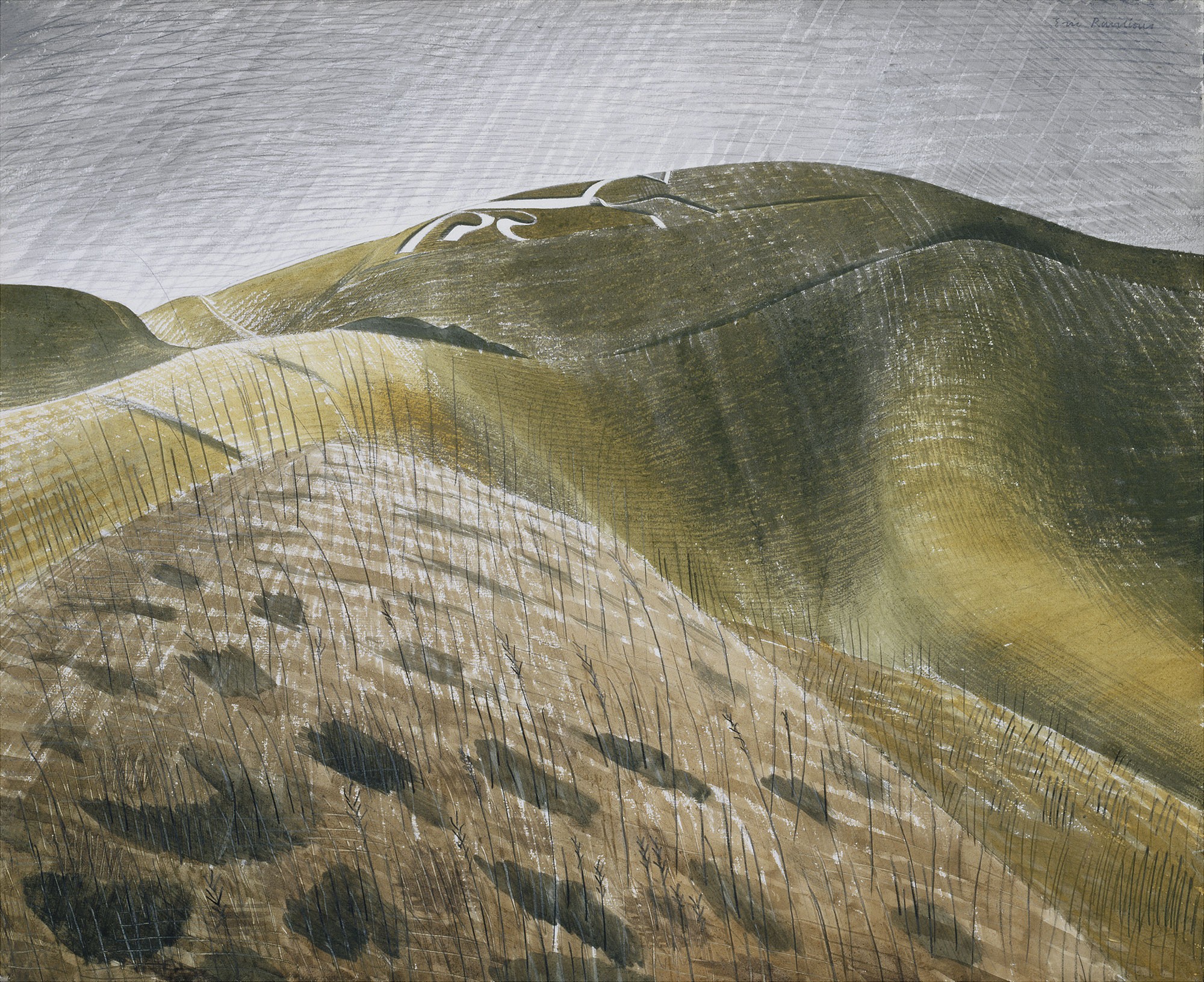 'Vale of the White Horse' by Eric Ravilious (Print)