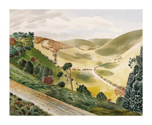'The Causeway, Wiltshire Downs' by Eric Ravilious (A624) *
