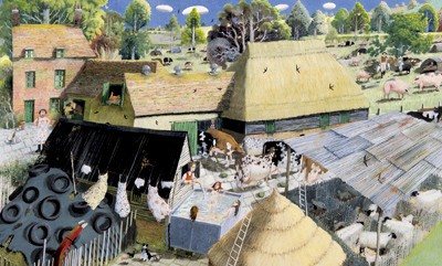  'Farm Girls Bath' by Richard Adams (Print)