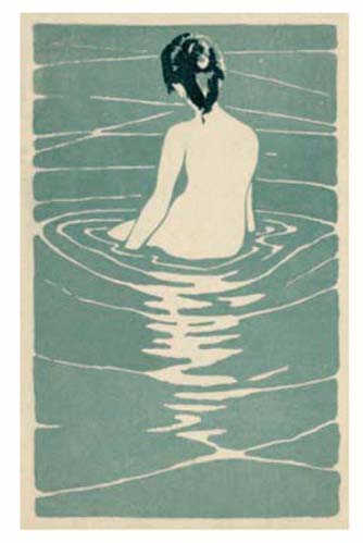 'Female Nude Seated in Water' by Ichijo Narumi (B464)