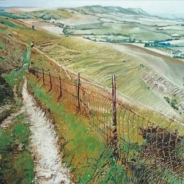 'Footpath over the Downs' by Stuart Stanley (Q218)