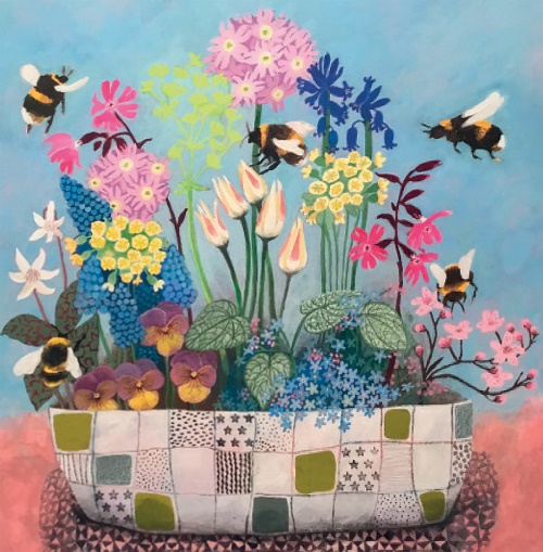 'Bumblebees Welcoming Spring' by Gertie Young (B608)