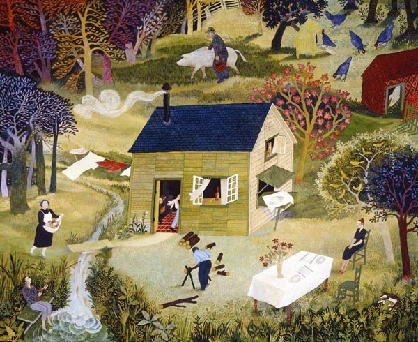  'Happy to Wait' by Anna Pugh (Mounted Print)