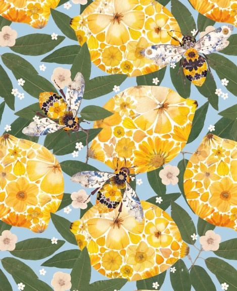 'Lemon Blossom and Bees' by Helen Ahpornsiri (V219) NEW