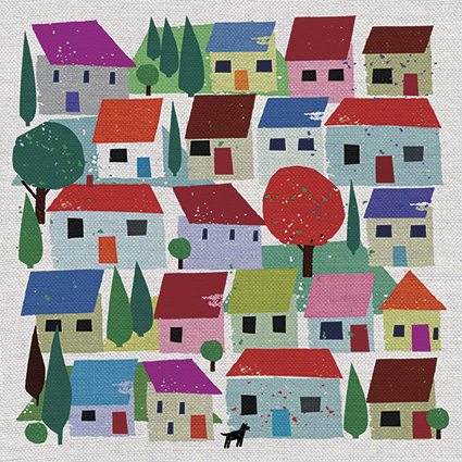 'Village with Rudi' by Jenny Frean (C593)