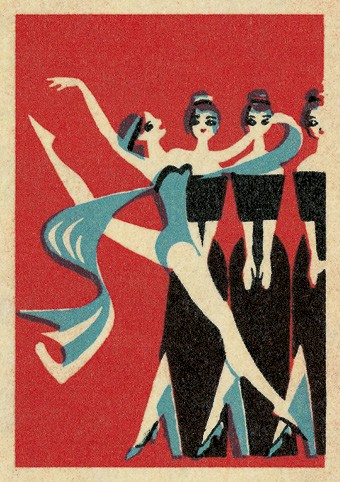 'Dancer with Scarf' from vintage matchbox collection of Jane McDevitt (maraid) (C345) *
