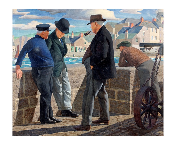 'An Idle Chat' 1936 by James Walker Tucker 1898 - 1972 (A184) NEW