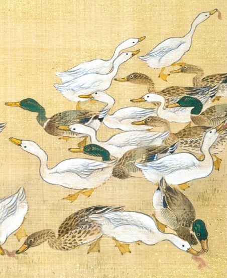 Ducks Feeding, Japan, 19th Century (V100) *