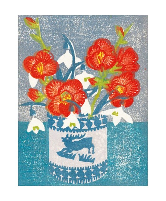 'Japonica & Snowdrops' by Matt Underwood (A191w) 