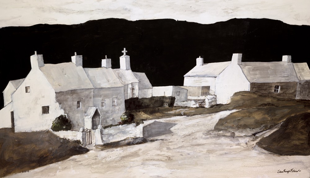  'Cottages Abereiddy' by John Knapp-Fisher (Print) 