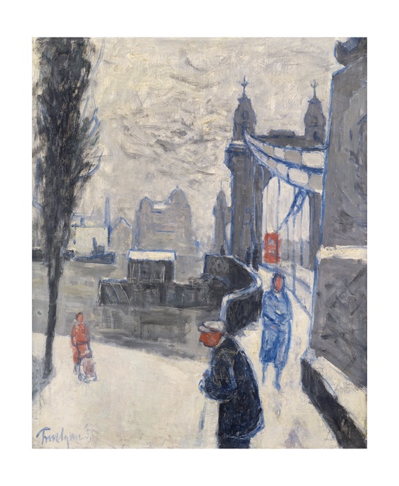'Hammersmith Bridge, Winter' 1955 by Julian Trevelyan RA (A069w) NEW