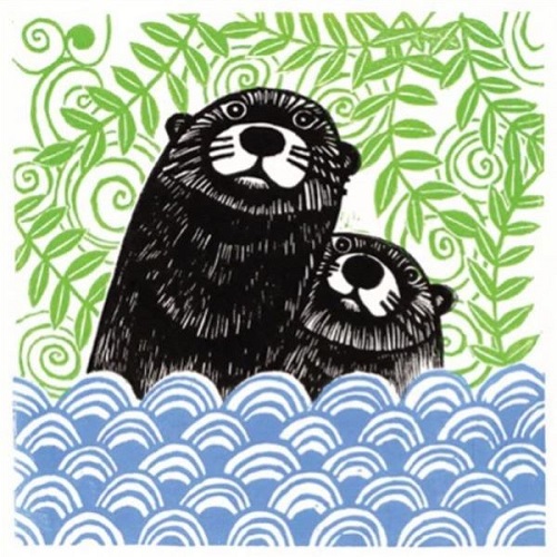 'Otters' by Kat Lendacka (T063) 