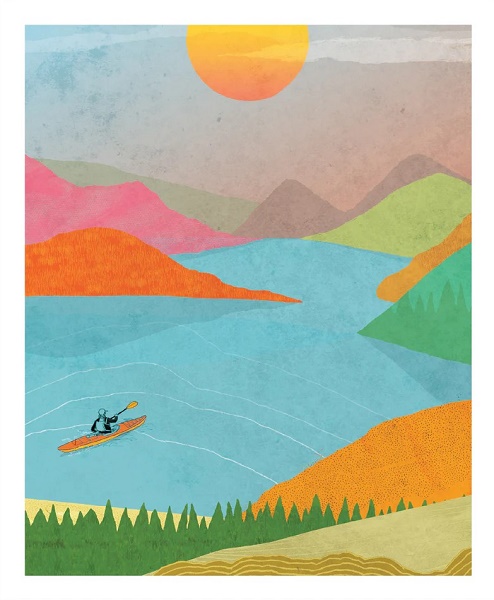'Kayaking' by David Broadbent (T154) NEW