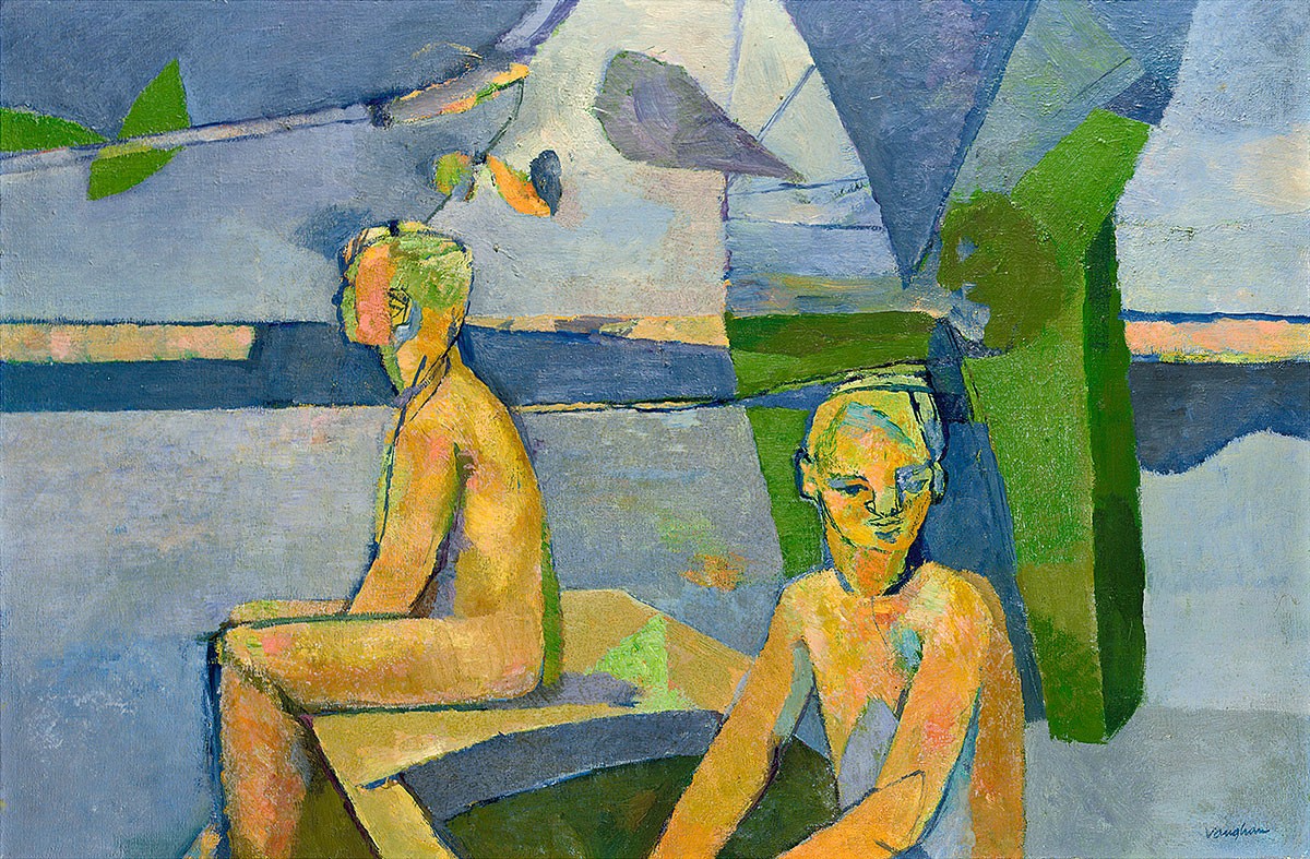 'Lagoon, Boys on a Punt' by Keith Vaughan (Print)