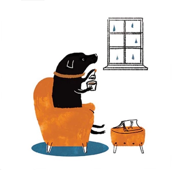 'Dog and Tea' by Kyoko Nemoto (T077) 