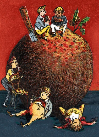 'Large Christmas Pudding' The Graphic Supplement (8 pack) (VX16) 175mm x 125mm (message inside) 30% off listed price