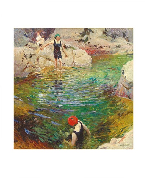 'Bathing' c1912 by Laura Knight (1887 - 1970) (A969) NEW 