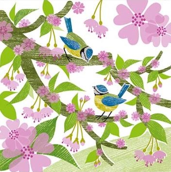 'Blue Tits and Blossom' by Liane Payne (T142) NEW