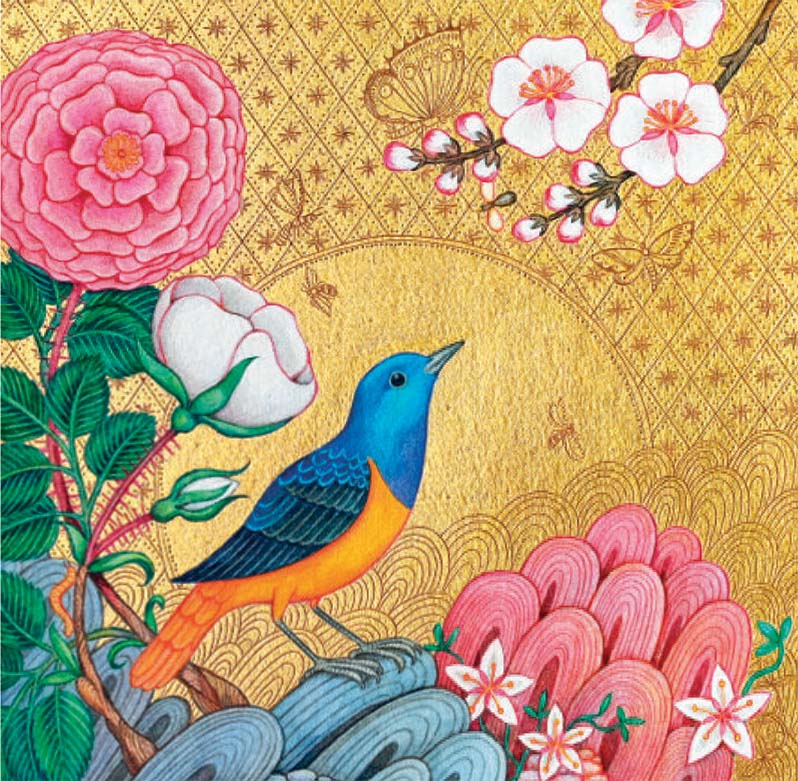 'There is a Bird Among the Blossoms Calling' by Linda Edwards (B582) 