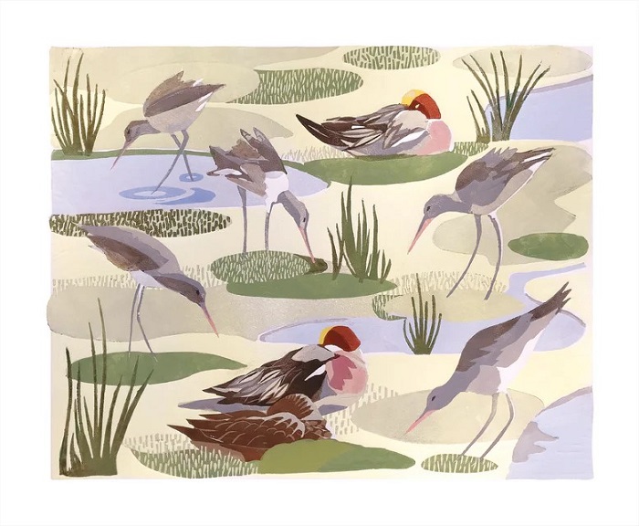 'Godwits and Wigeon' by Lisa Hooper (A254) NEW