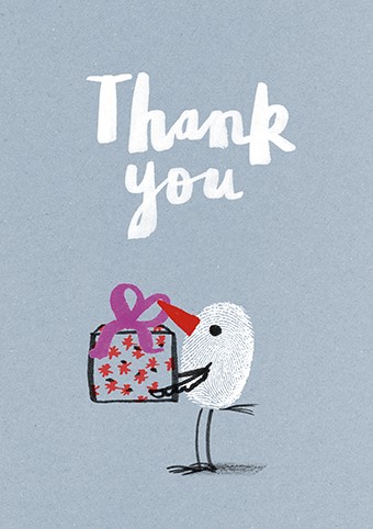 'Bird with gift' by Marion Deuchars (O052d) THANK YOU Was 3.15, now 2.25