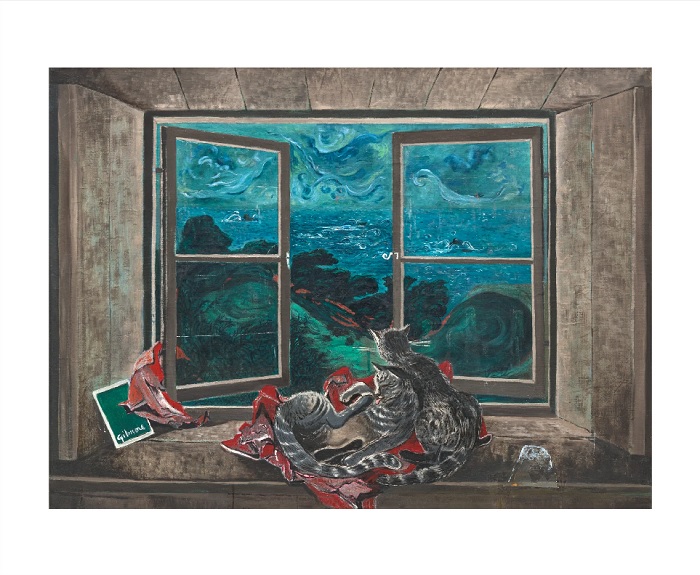 'Cats at the Window, Le Ch�let' by Maeve Gilmore (1917 - 1983) (A230) NEW 