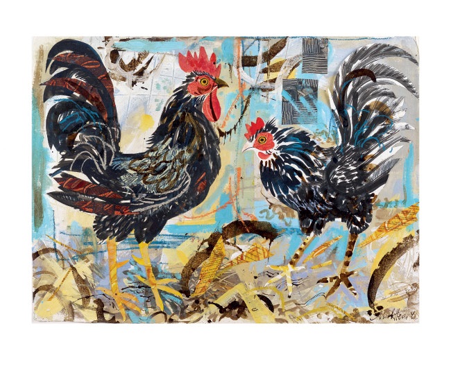 'Black Cockerels' by Mark Hearld (A860) *