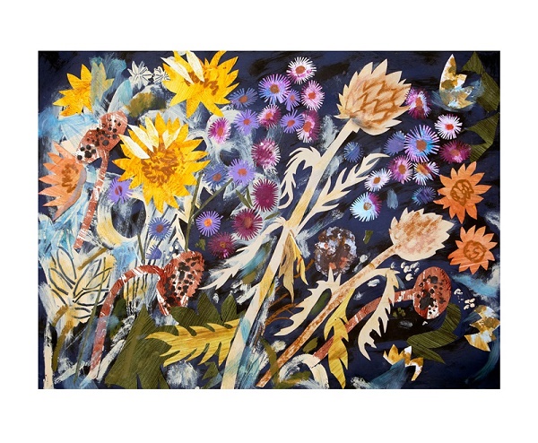 'Sunflowers and Michaelmas Daisies' by Mark Hearld (A948) NEW 