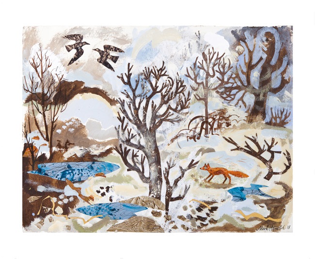 'Winter Fox and Crows' by Mark Hearld (A777w) 