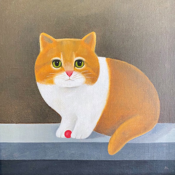 'Cat with Red Ball' by Martin Leman (Q193) 