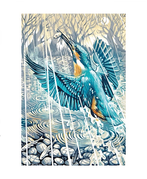 'Kingfisher, Evening Rain' by Martin Truefitt-Baker (A973) 