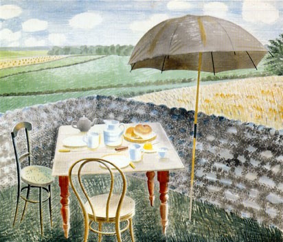'Tea at Furlongs' by Eric Ravilious (B105)