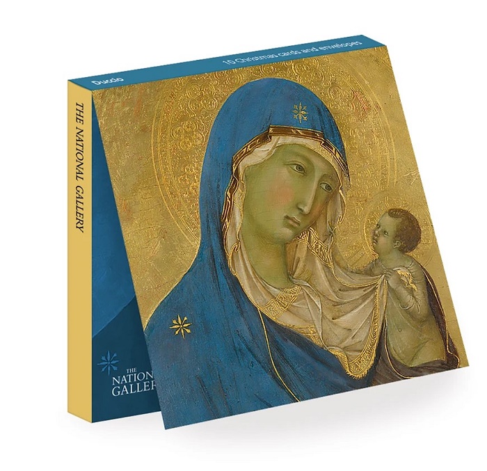 Duccio, The Virgin and Child with Saint Dominic and Saint Aurea, c1315 (detail) (The National Gallery) (CX34) g3 (10 card wallet) NEW 