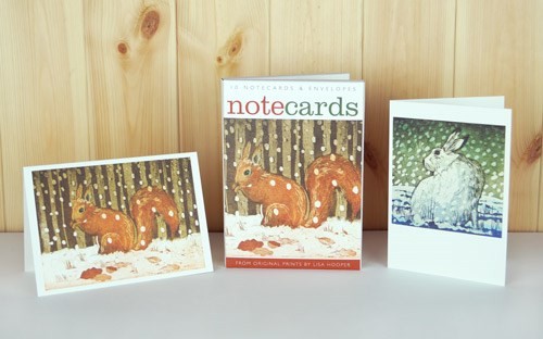 Lisa Hooper Notelets (Red Squirrel / Mountain Hare) (AN024w)