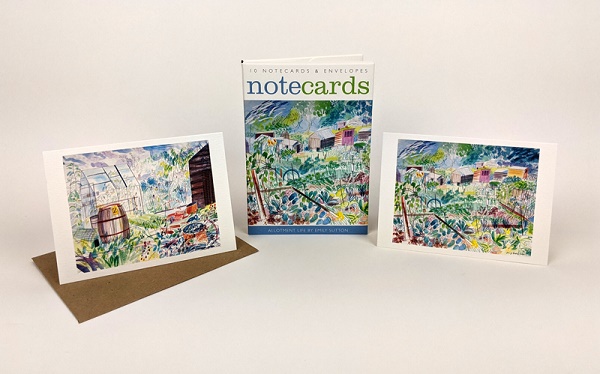 Emily Sutton Notelets from watercolours (Allotment Life) (AN021)
