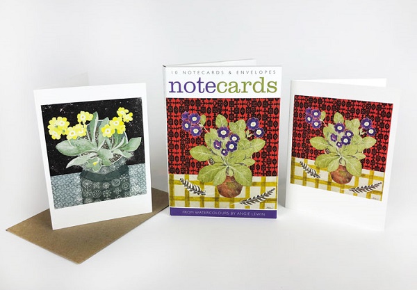 Angie Lewin Notelets (Auricula with Japanese Paper / Totem with Auricula) (AN009)