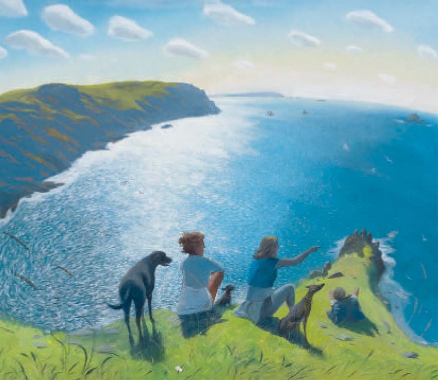 'On the Cornish Cliffs' by Nicholas Hely Hutchinson (B599) 