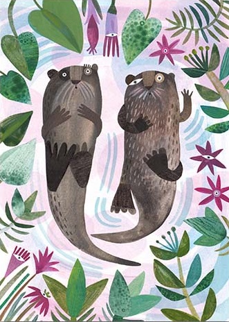 'Otters' by Nikki Pontin (T128) NEW