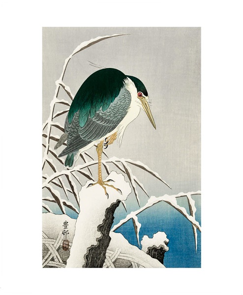 'Heron in the Snow' by Ohara Koson (A935w) 