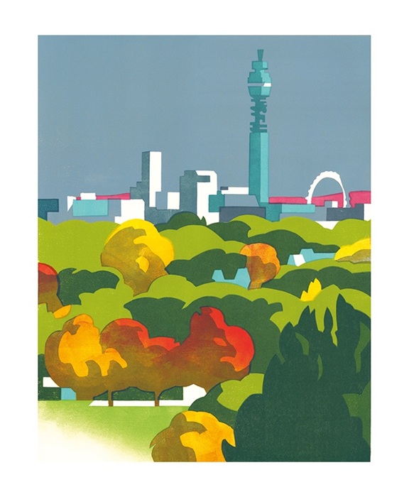 'West End from Primrose Hill II' by Paul Catherall (A179) NEW 