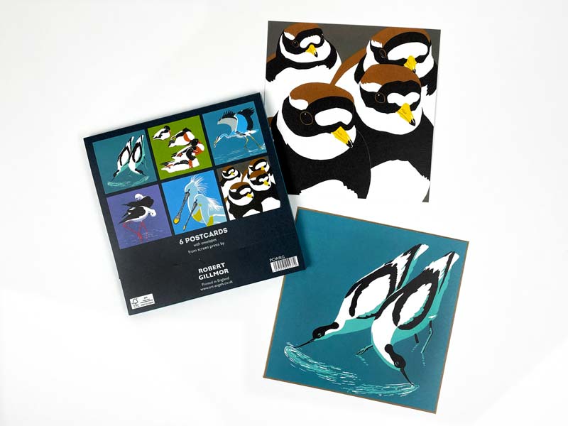 Robert Gillmor, 6 Postcards from screen prints 