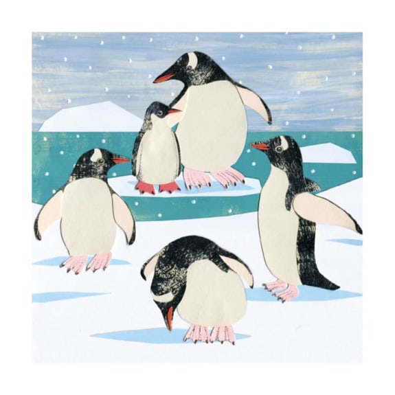 'Penguin Family' by Victoria Whitlam (8 pack) (xmg44) d (message inside) Was 5.95, now 3.60