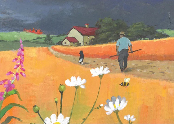 'Out walking the dog' by Peter Broadbent (R382) NEW