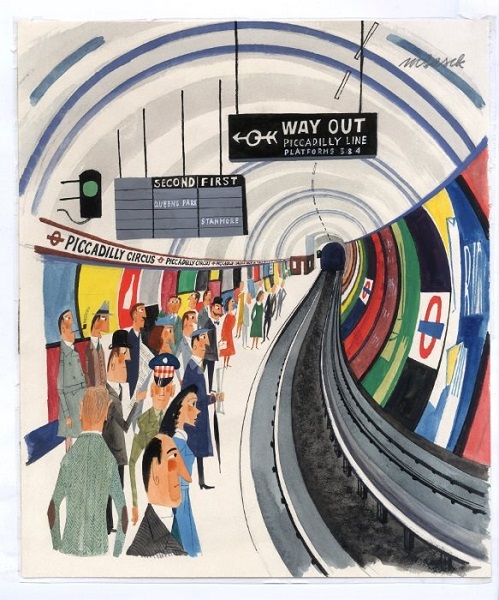 'Picadilly Circus Underground Station' by Miroslav Sasek (W019) d