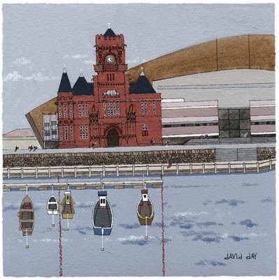 'Pierhead Building, Cardiff Bay' by David Day (Print)